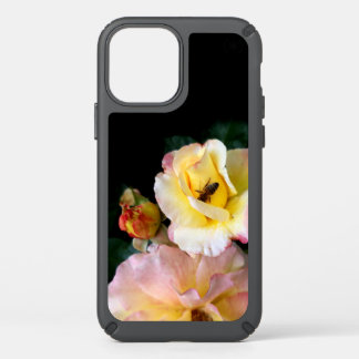 Bee on Pink Yellow Roses Flowers Speck iPhone 12 Case