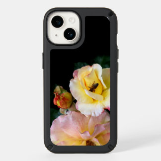 Bee on Pink Yellow Roses Flowers Speck iPhone 14 Case