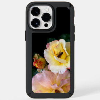 Bee on Pink Yellow Roses Flowers Speck iPhone 14 Pro Max Case