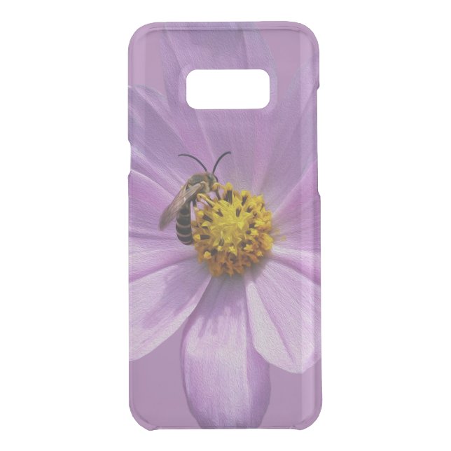 Bee on purple flower uncommon samsung galaxy case (Back)