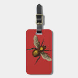 Bee On Scarlet Luggage Tag at Zazzle