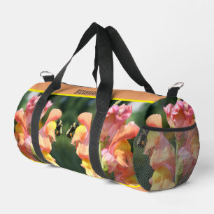 Bee On Snapdragon Flower Personalized Duffle Bag