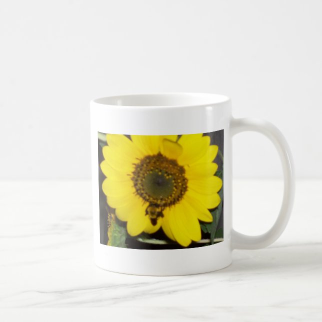 Bee on Sunflower Coffee Mug (Right)