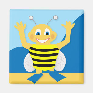 Bee on the beach magnet