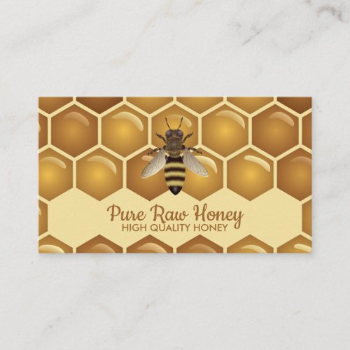 Bee on the Honeycomb Apiarist logo Business Card