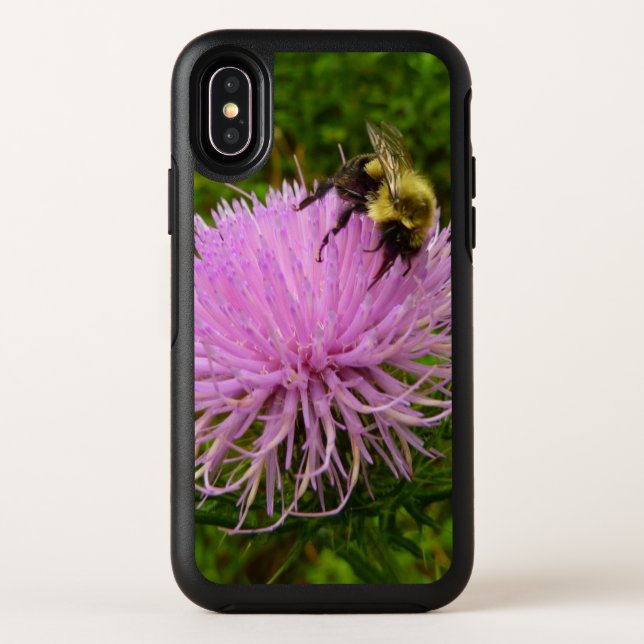 Bee on Thistle Flower Nature Otterbox iPhone Case (Back)
