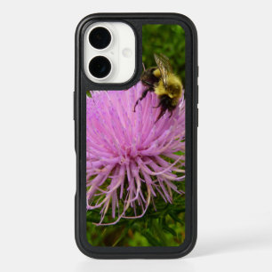 Bee on Thistle Flower Nature iPhone 16 Case