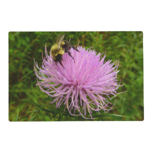 Bee on Thistle Flower Nature Placemat