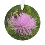 Bee on Thistle Flower Ornament