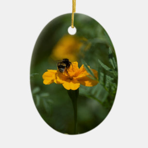 Bee on top ceramic ornament