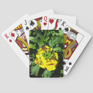 Bee on Yellow Flowers Poker Cards