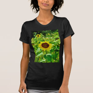 Bee on yellow Sunflower T-Shirt