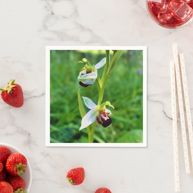 Bee Orchid Paper Napkins (Insitu)