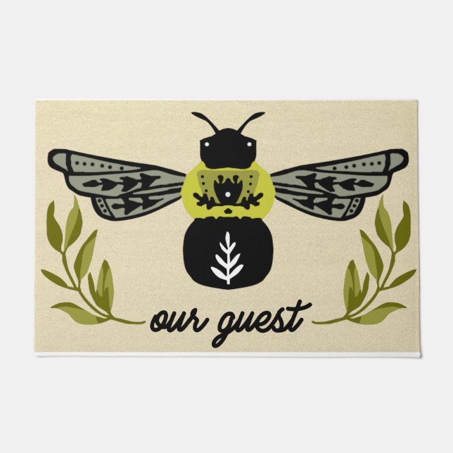 Bee Our Guest Doormat| Bee lover gift  Doormat (Front)