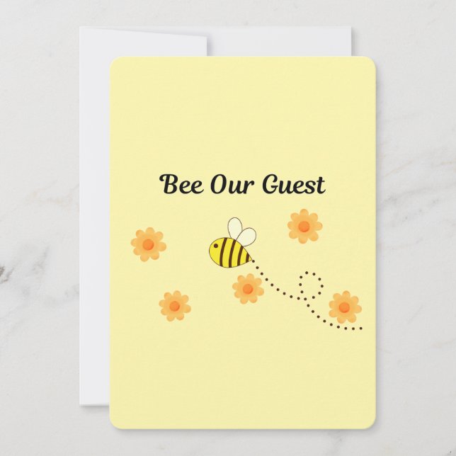 Bee Our Guest Invitation (Front)