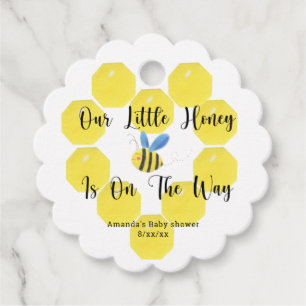 Bee. Our little honey on the way Favor Tags