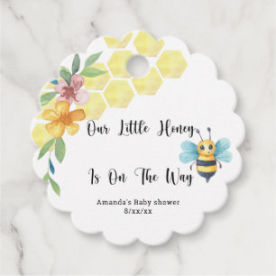 Bee. Our little honey on the way Favor Tags