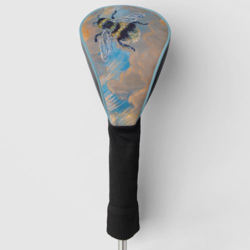 bee painting  golf head cover