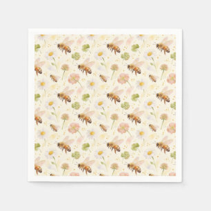 Bee Paper Napkins, Honeybee Baby Shower Party Napkins
