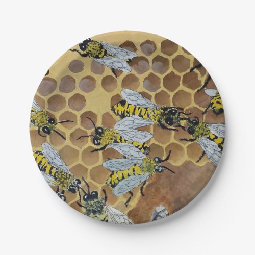 bee paper plates