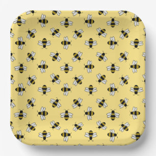 Bee Paper Plates, Honey Bee Party Plates
