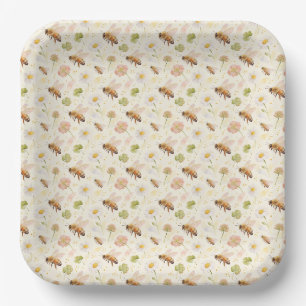 Bee Paper Plates, Honey Bee Party Tableware Plates