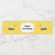 Bee Party Water Bottle Label