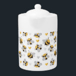 Bee Pattern Printed Teapot<br><div class="desc">Bee Pattern Printed Teapot</div>
