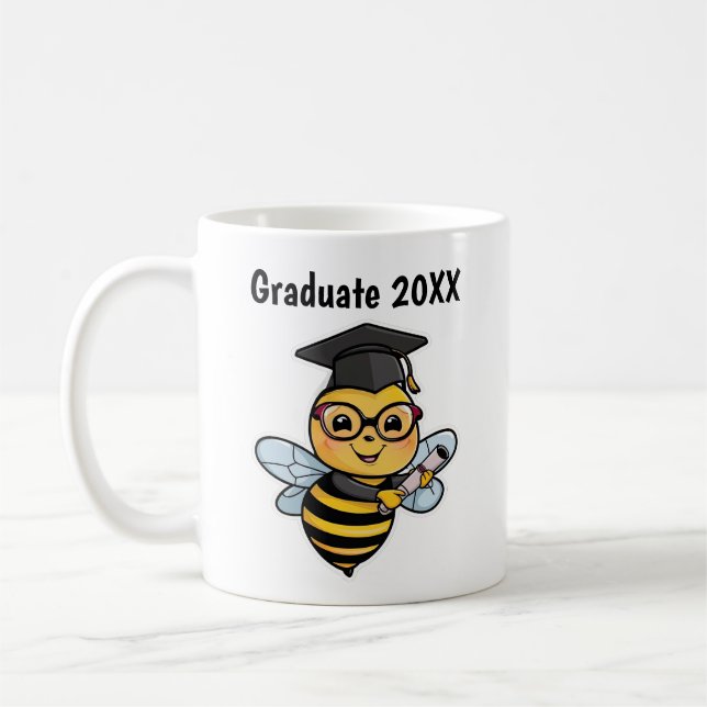 Bee Personalized Graduation Coffee Mug (Left)