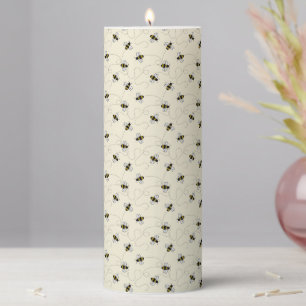 Bee Pillar Candle