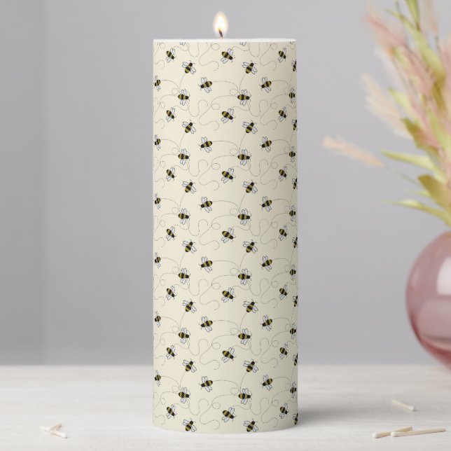 Bee Pillar Candle (In Situ)