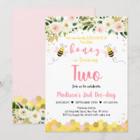 Bee Pink Gold Floral Girl Second