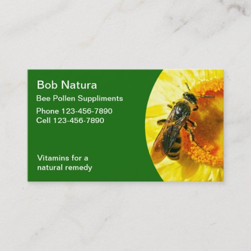 Bee Pollen Business Cards