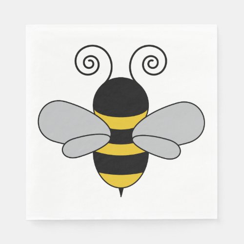 Bee Pop Art Cute Honeybee Napkins
