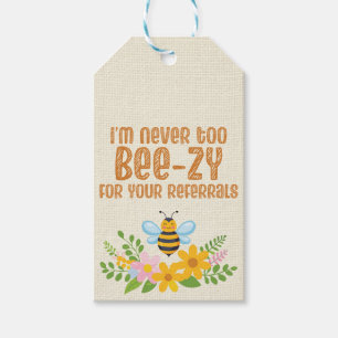Bee POP-BY for Realtors, Honey Referrals Gift Tags