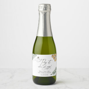 Bee Pop it when She Pops Baby Shower Gift Tags Win Sparkling Wine Label