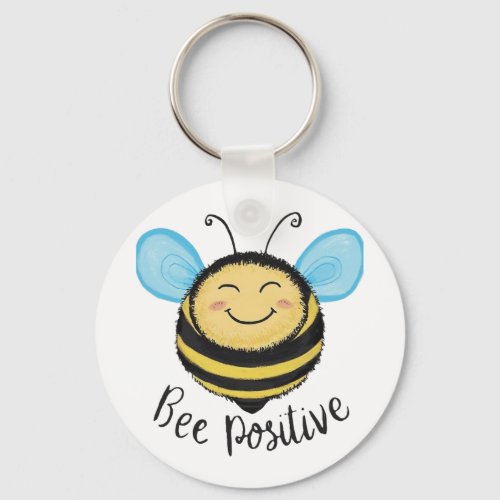 Bee Positive Keychain