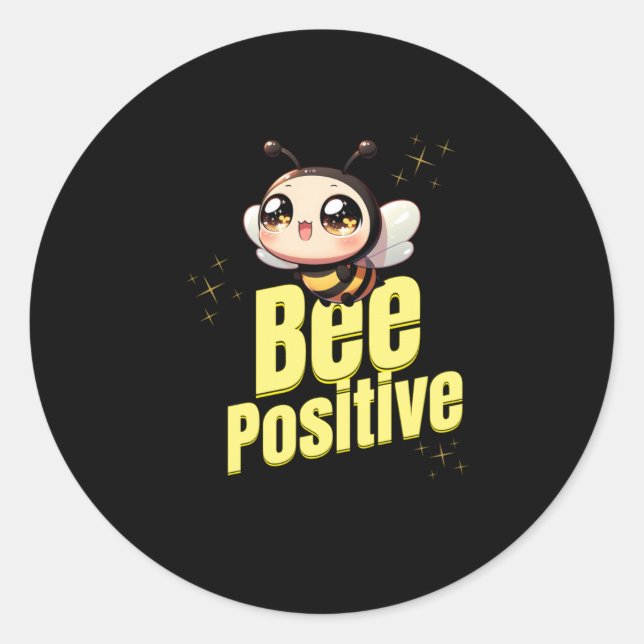 Bee Positive Sticker  (Front)