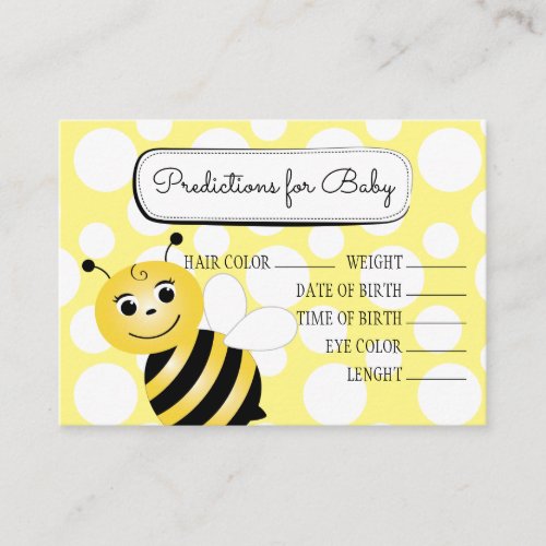 Bee Predictions Card