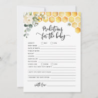 Bee predictions for baby card