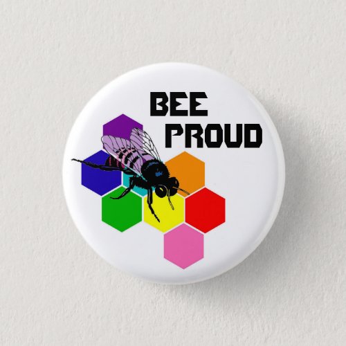 Bee Proud _ bisexual flag Button