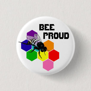 Bee Proud - nonbinary flag Button