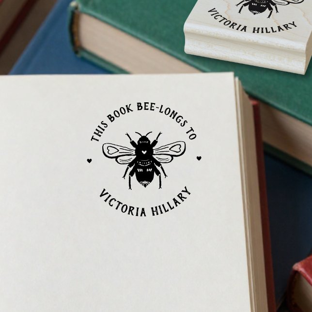 Bee Pun Book Stamp (Creator Uploaded)