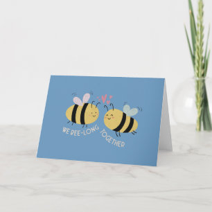 Bee Pun: We Bee-long Together Note Card