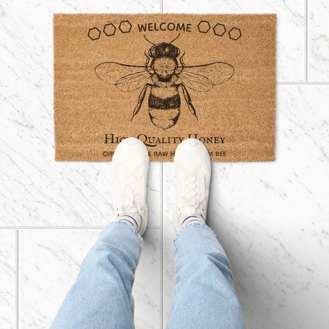 Bee Pure Raw Honey Welcome Fiber Doormat