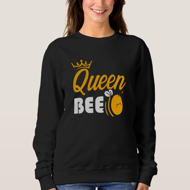 Bee Queen Beekeeper Beehive Honey Bees Honeycomb B Sweatshirt (Front)