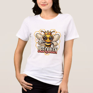 Bee Queen   Cute & Sassy Honeybee Art Tri-Blend Shirt
