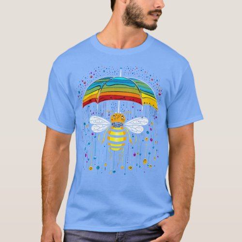 Bee Rainy Day With Umbrella T_Shirt