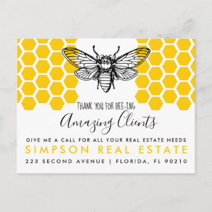 Bee Real Estate Referral Card Amazing Clients