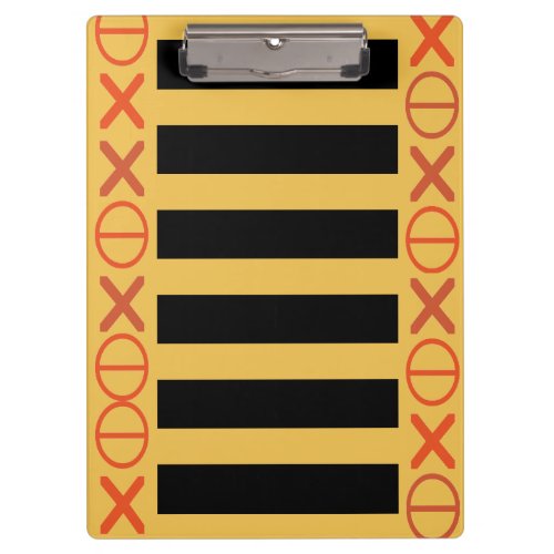 Bee Red Code Strings Black Stripes on any Color Clipboard